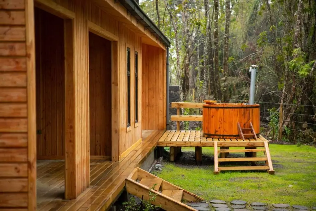 cabanas con tinajas en pucon la escondida pucon