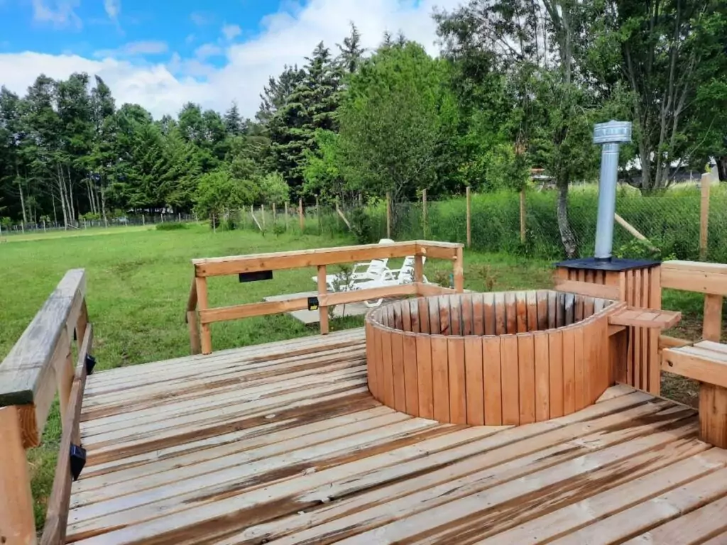cabanas con tinajas en pucon terra newen