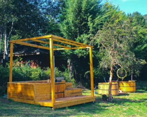 cabanas con tinajas en curarrehue la casona caburgua 1